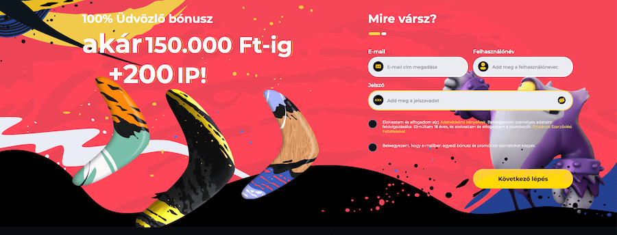 Boomerang Regisztráció