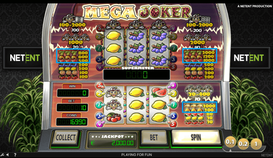 Mega Joker magas kifizetésű szimbólumok