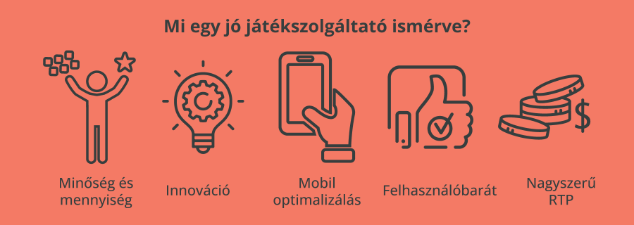 Játék szolgáltatók jellemzői