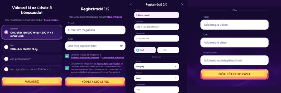 A bónuszok esetében 35-szörös, míg az ingyenes pörgetésekhez 40-szeres megforgatási követelmény érvényes.