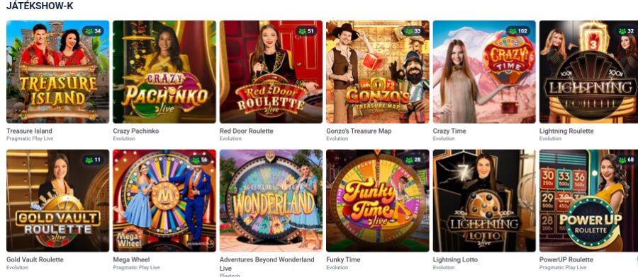 20Bet kaszinó értékelés játék showk