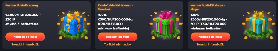 Első befizetés: 100% bónusz <strong>200.000 Ft-ig + 50 ingyenes pörgetés</strong> az Elk Pirots 2 játékra.