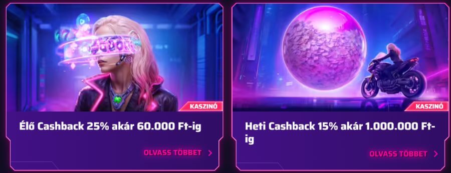 Roby Casino értékelés cashback bónuszok.