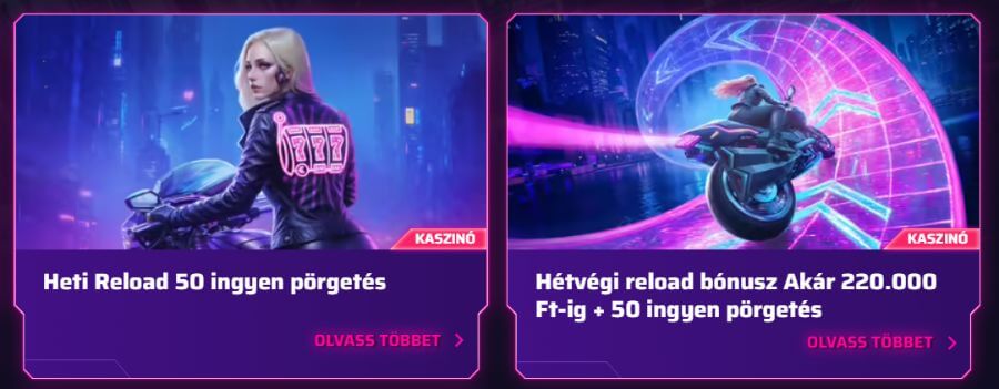 Roby Casino értékelés reload bónuszok.