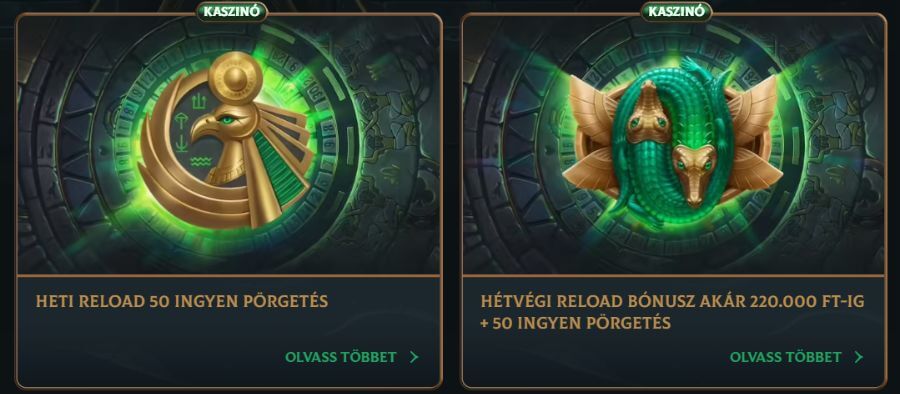 Talismania reload bónuszok