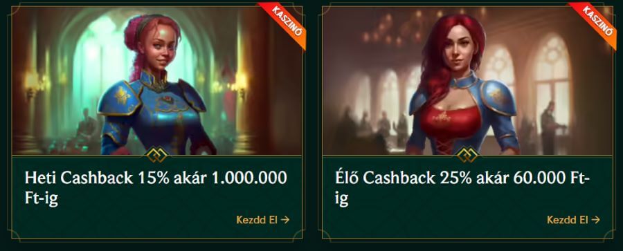 Casinia kaszinó promóciók és versenyek.