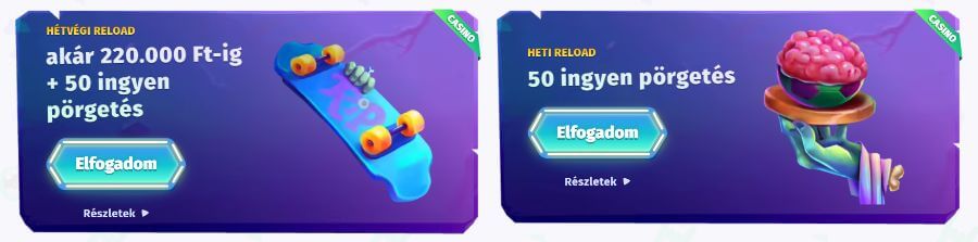 Töltés bónusz ingyenes pörgetésekkel.