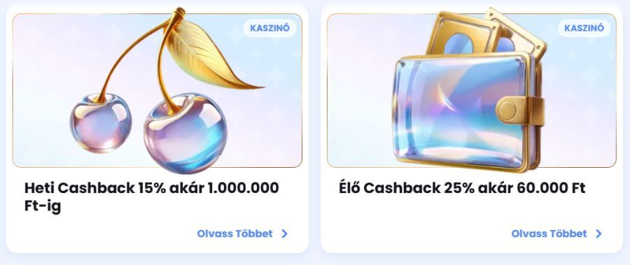 cashback bónuszok