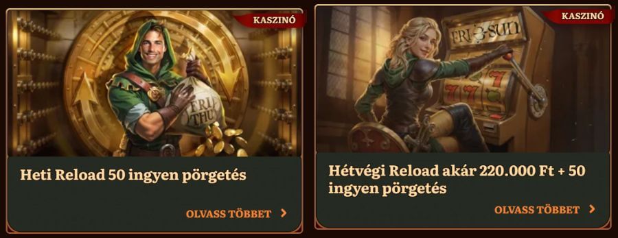 reload bónuszok