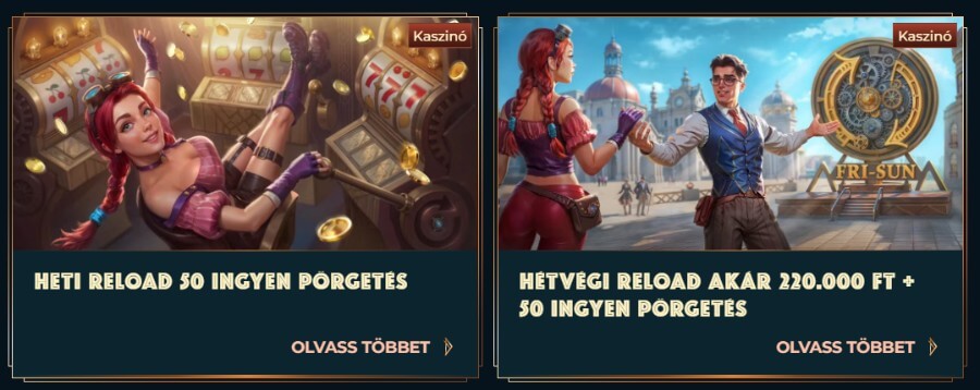 reload ingyenes pörgetések