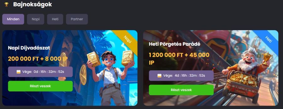 bajnokságok és versenyek