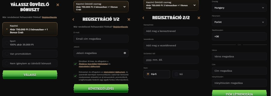 fióknyitás folyamata